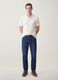 Regular tapered pure cotton denim jeans_0