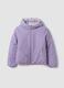 Purple reversible ultralight hooded zip jacket for girls_0