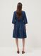 Blue stretch-cotton shirt dress with belt, regular fit_3