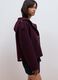 Purple hooded jacket with press-stud fastening_2