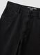 Black denim bermuda shorts in a cotton blend, baggy fit_6