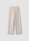Beige The Iconic Pants straight-fit ribbed stretch cotton trousers_6
