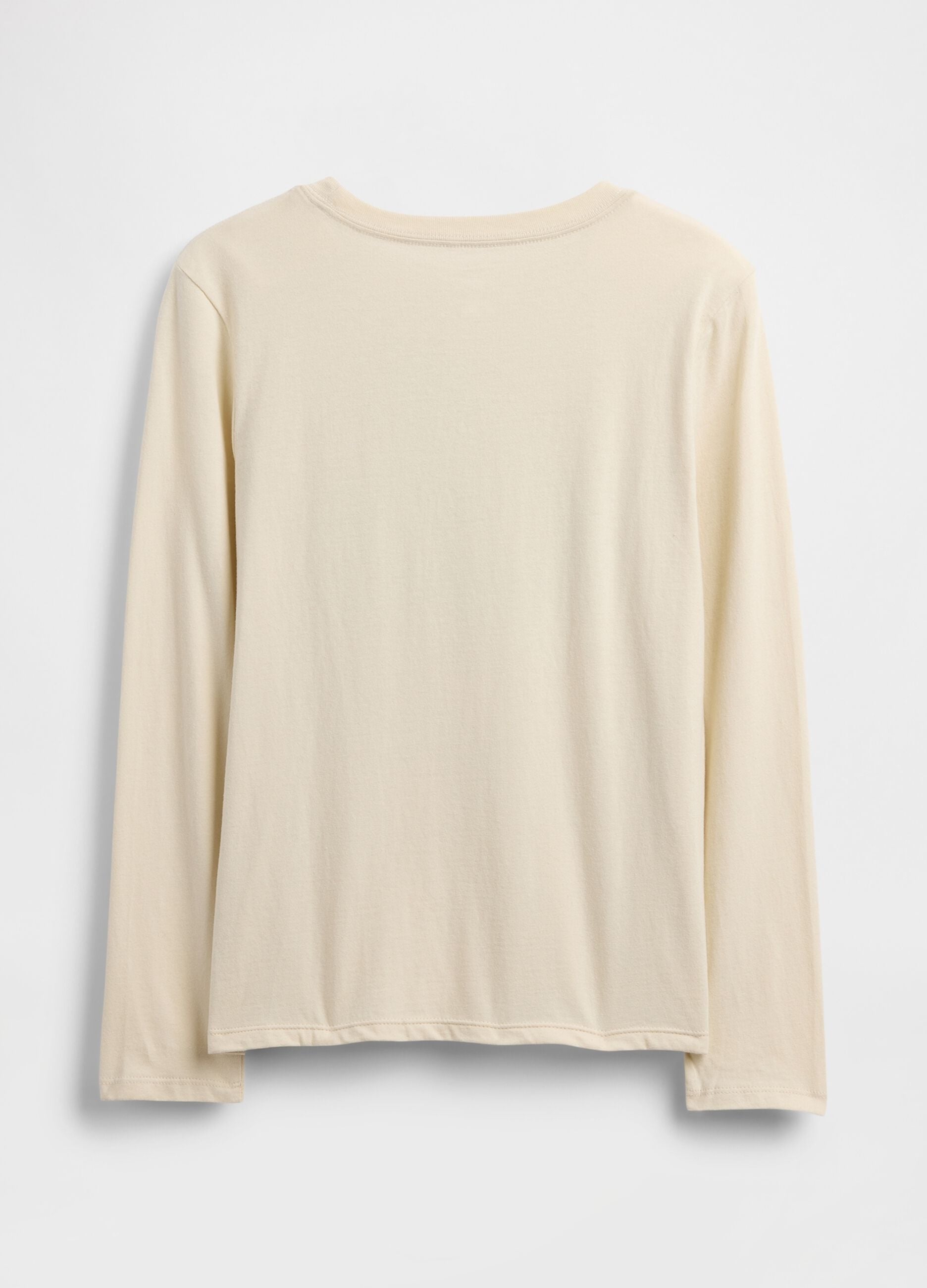 White Long Sleeve Cotton T-shirt