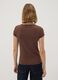 Brown stretch cotton crew-neck T-shirt, regular fit_3