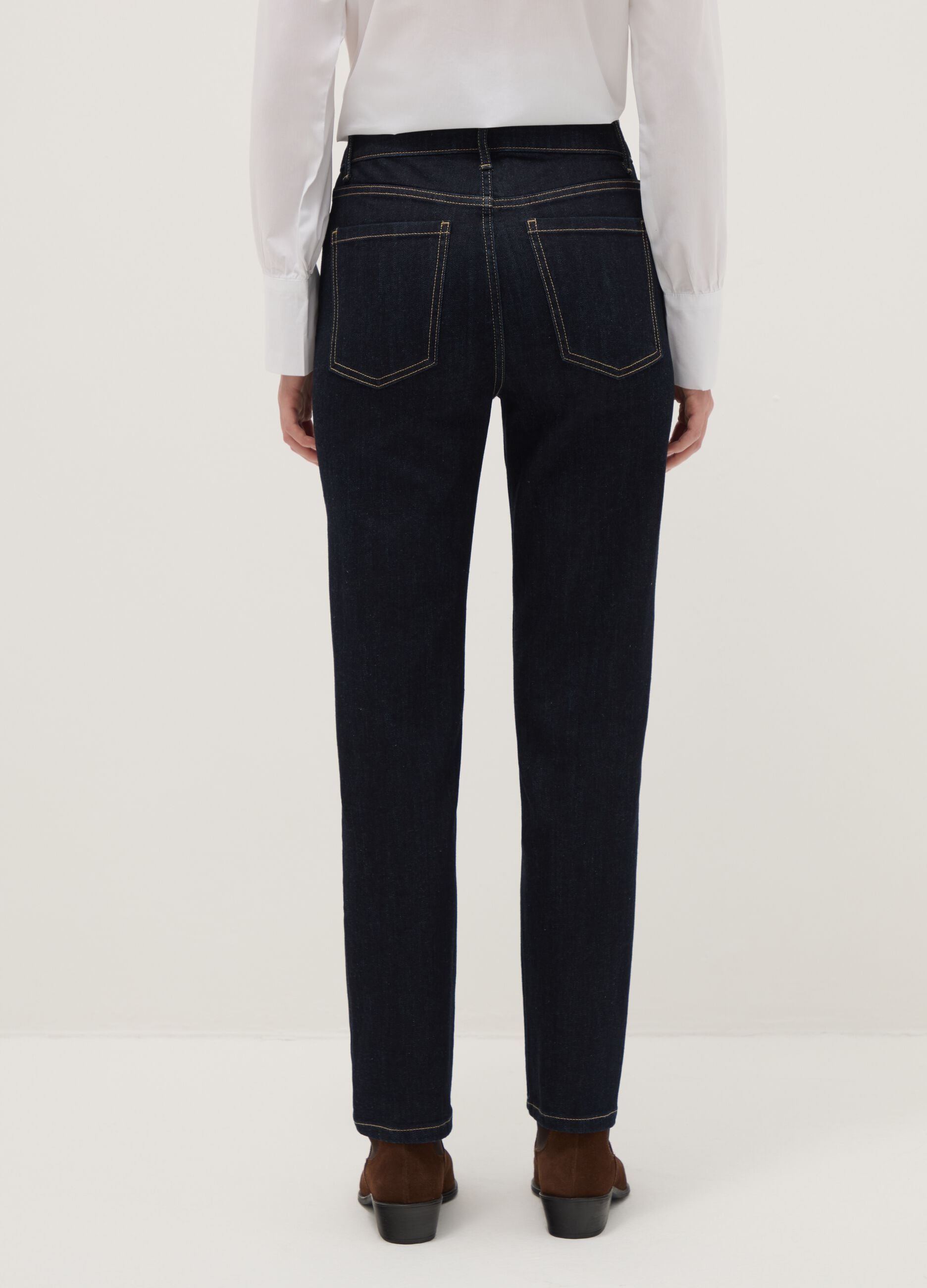 Blue stretch cotton slim fit jeans
