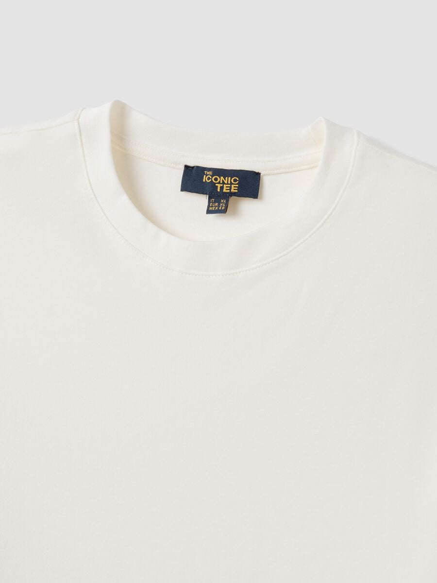 The Iconic Tee white pure cotton regular-fit short-sleeve T-shirt_6