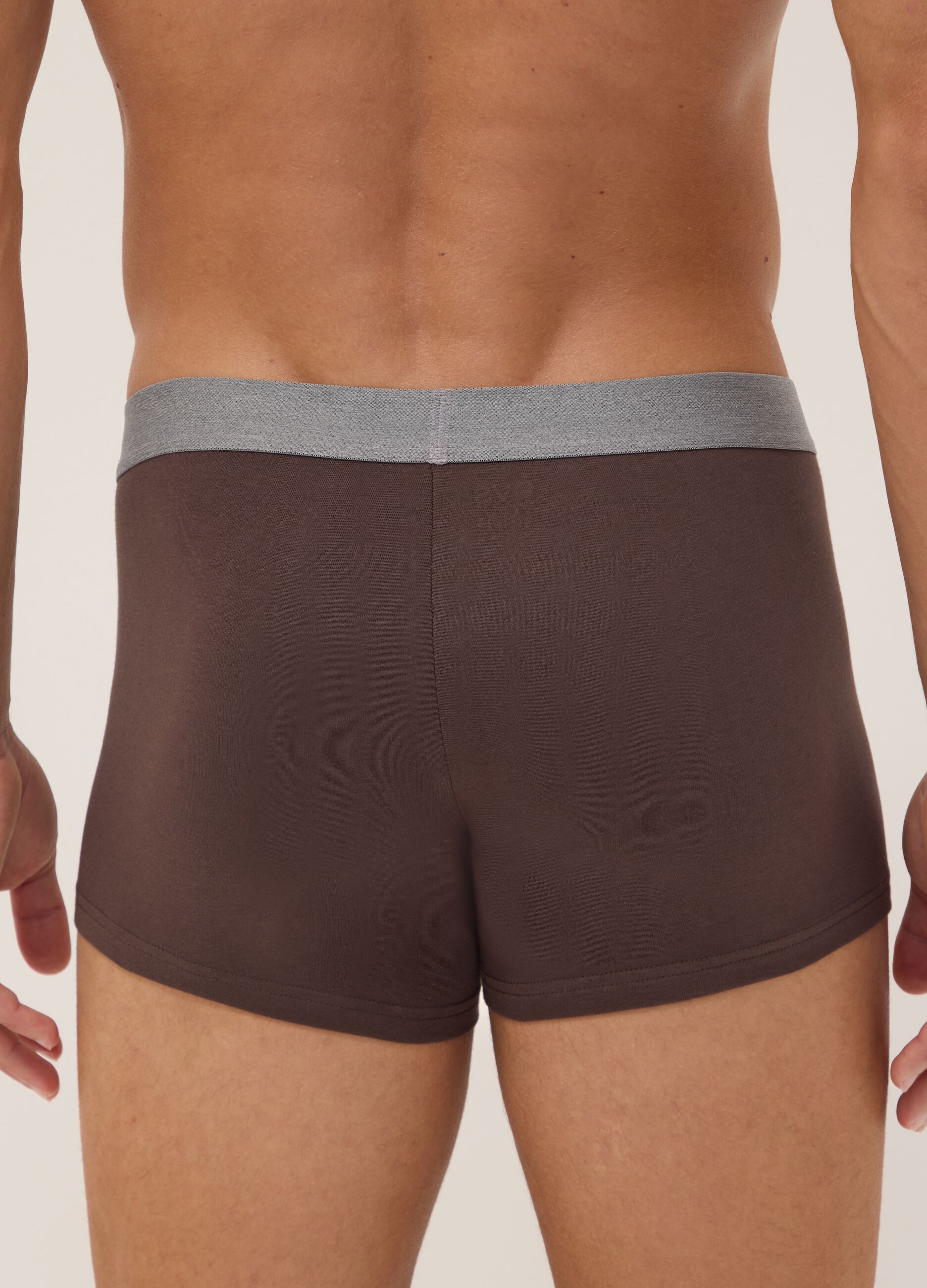 Three-pack of multicolour striped stretch organic cotton boxers