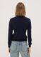 Navy wool-blend crew-neck cardigan_3