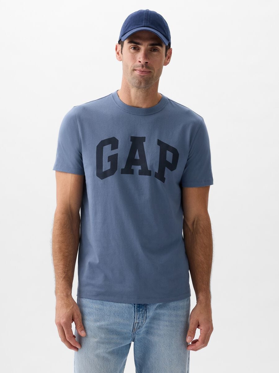 Cotton T-shirt with logo print_0