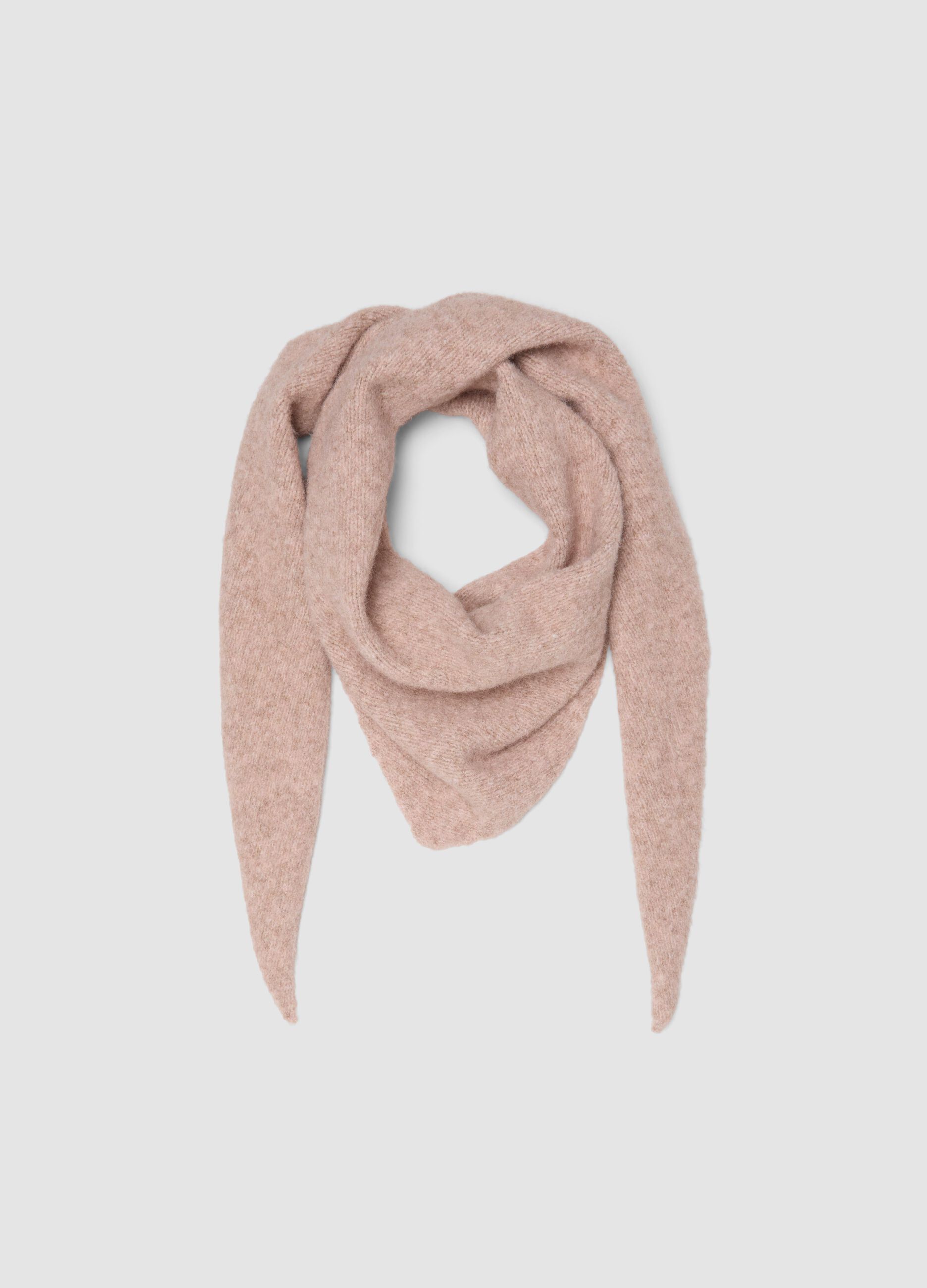 Pink stretch wool scarf