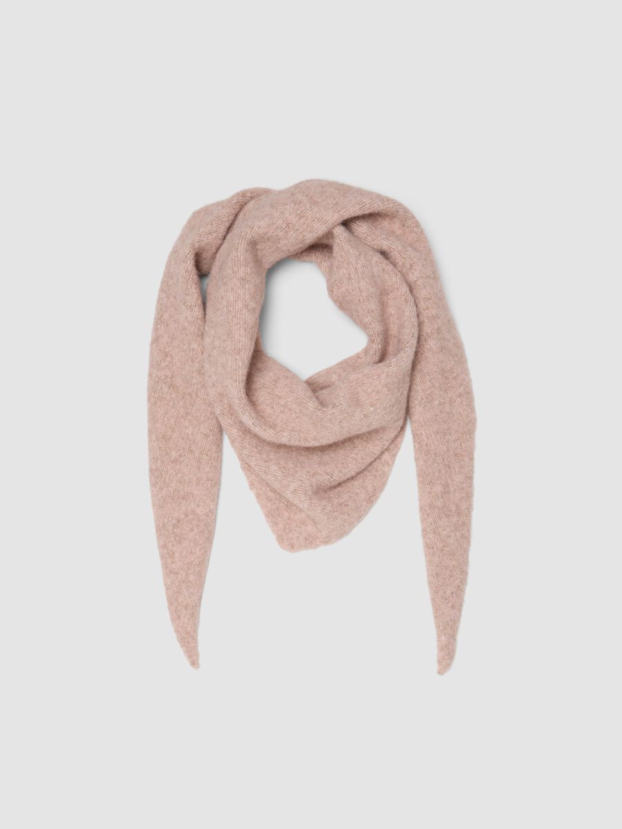 Pink stretch wool scarf_0