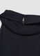 Black stretch dress with high neck and ruffle hem_6
