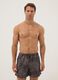 Brown swim shorts with all-over print_1