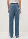 Blue cotton straight fit jeans_3