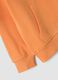 Orange oversized pure cotton hoodie with print and kangaroo pocket for boys_2