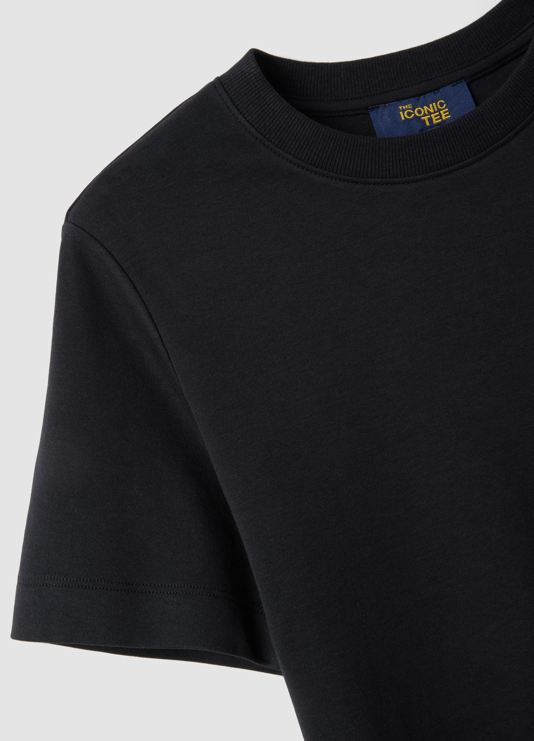 Relaxed fit black pure cotton T-shirt