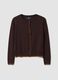 Brown long-sleeved viscose-blend cardigan_4