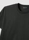 Grey mercerised pure cotton crew-neck T-shirt, regular fit_5