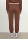 Brown cotton-blend joggers with elasticated waist, regular fit_3