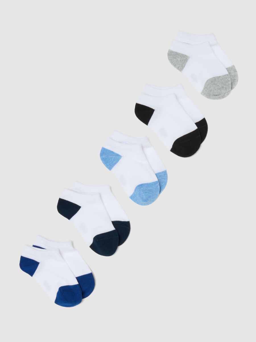 Multipack of multicoloured stretch cotton blend socks for children_0