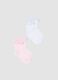 Two-pack of short multicolour cotton-blend socks for baby girls with ruffles_0