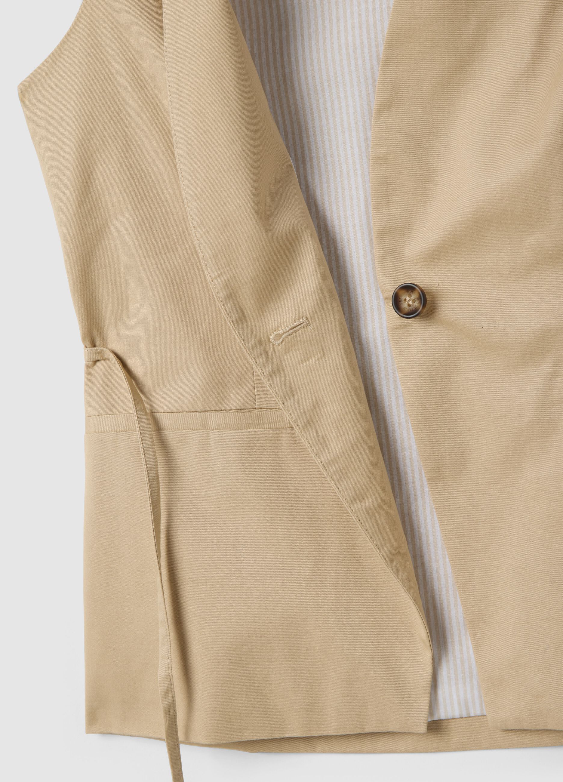 Beige Pure Cotton Waistcoat