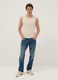 Beige crew neck vest in pure cotton, regular fit_2
