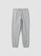 Grey cotton-blend joggers, regular fit_0