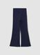 Blue organic cotton flare trousers_1