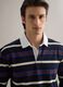Long sleeve pure cotton polo with multicolour stripes, regular fit_3