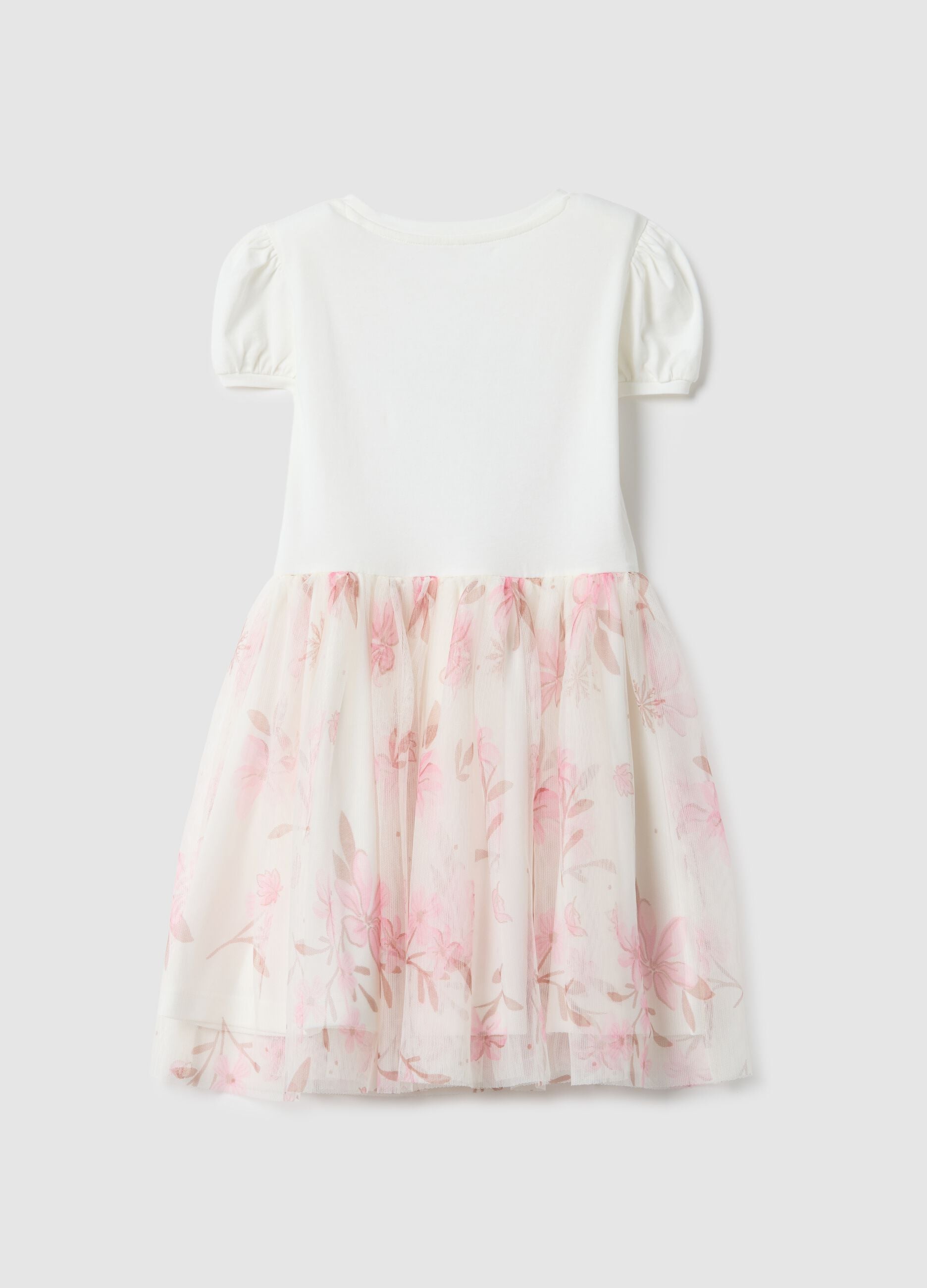 Elasticated cotton dress for girls with Frozen print