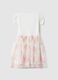 Elasticated cotton dress for girls with Frozen print_1