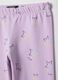 Girls' Purple Stretch Cotton Skinny Fit Leggings with Stars_2