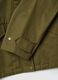 Regular fit green cotton blend parka jacket with hood_5