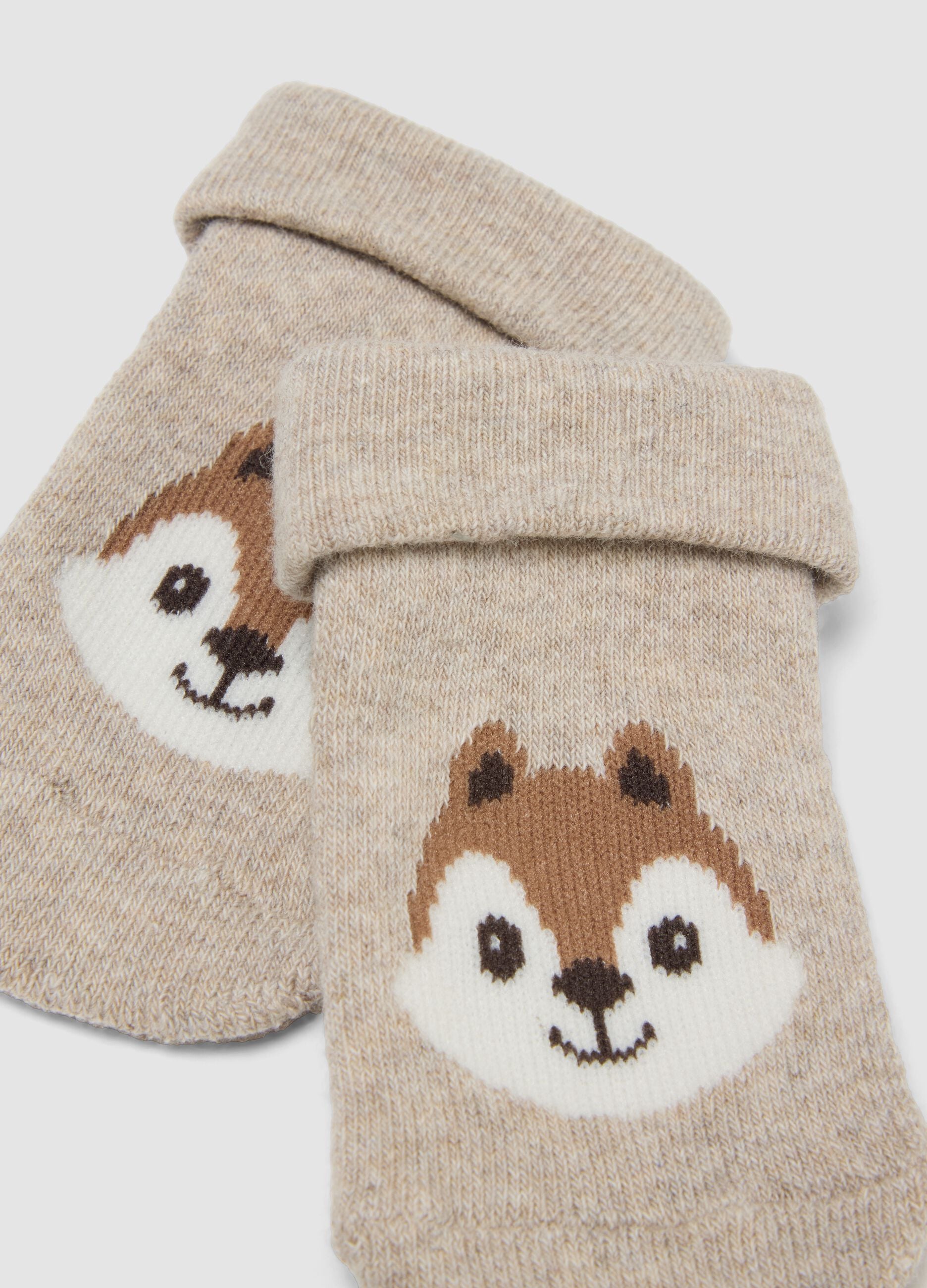 3-pack of multicolour short organic cotton blend socks for baby and toddler
