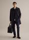 Trench lungo nero regular fit con bottoni_1