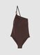 Brown one-shoulder swimsuit in stretch fabric_4