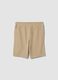 Pantaloncini in puro cotone beige da ragazzo regular fit_4