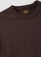 Brown pure cotton crew-neck T-shirt, relaxed fit_1