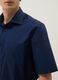 Blue short-sleeved shirt with classic collar_3