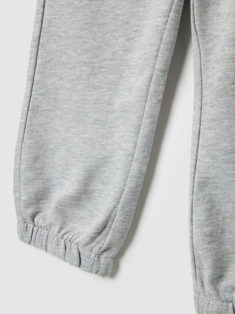 Children's grey regular fit pure cotton trousers_2