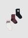 3-pack of multicolour boys&rsquo; short socks in organic stretch cotton_0