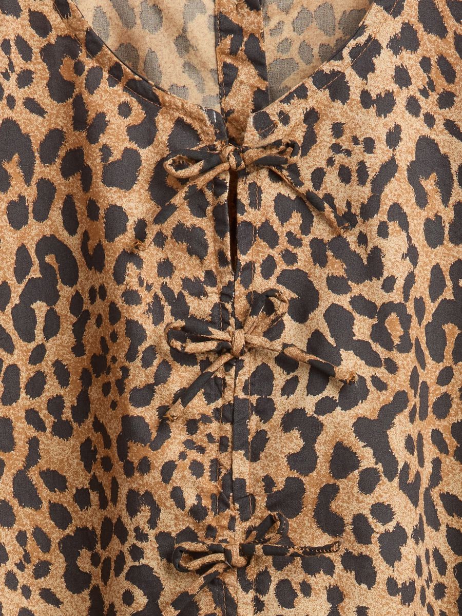 Brown Dress with Leopard Print_3