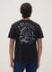 Black pure cotton crew-neck printed T-shirt_3
