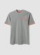 Grey stretch cotton T-shirt with chest pocket_4