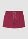 Red swim shorts with elasticated waistband and drawstring_4