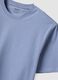 Blue regular-fit T-shirt in pure organic cotton jersey_2