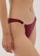 Red stretch bikini bottoms with gold-tone ring detail_3