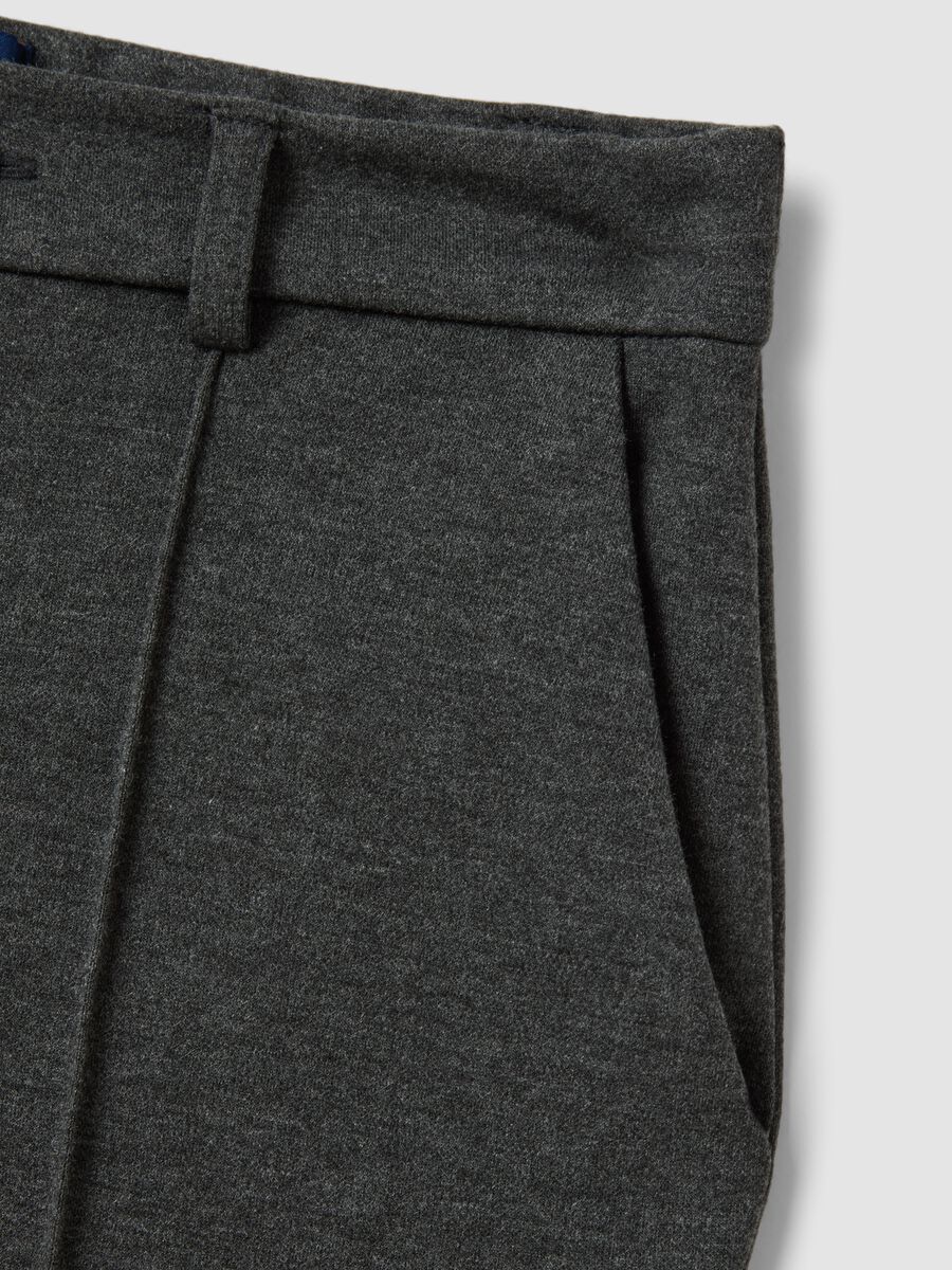 Grey stretch viscose straight-fit trousers_5