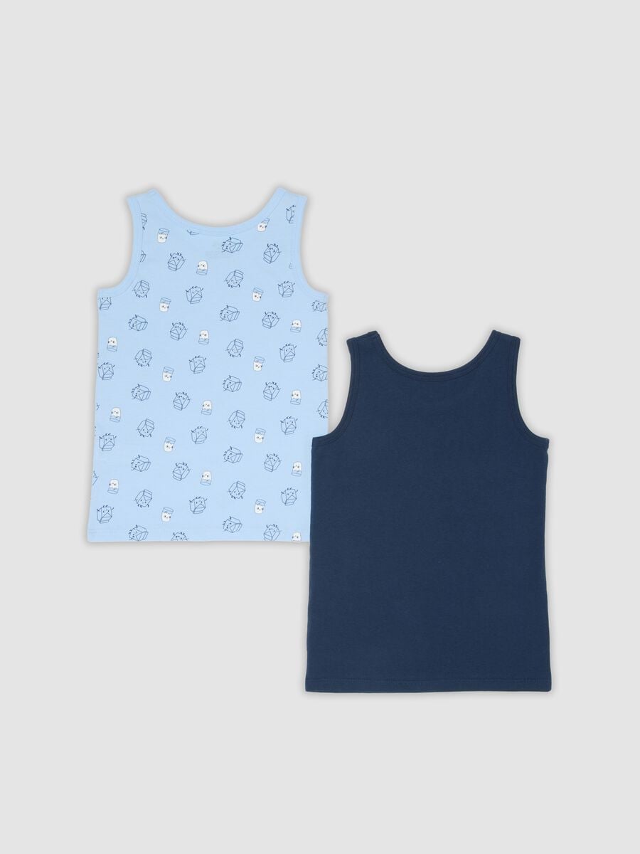 2-pack of blue and light blue organic cotton regular-fit vests for boys_1